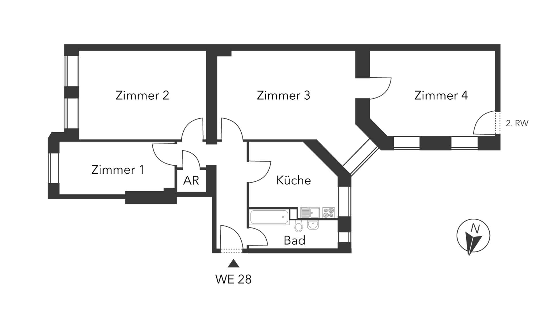 Grundriss Bergstraße 19 WE 28