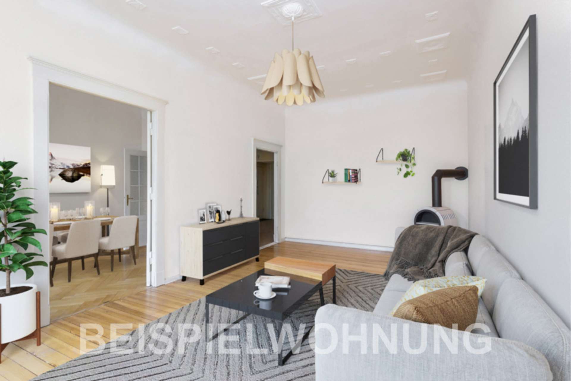 Wohnzimmer Möblierungs-Visualsieung