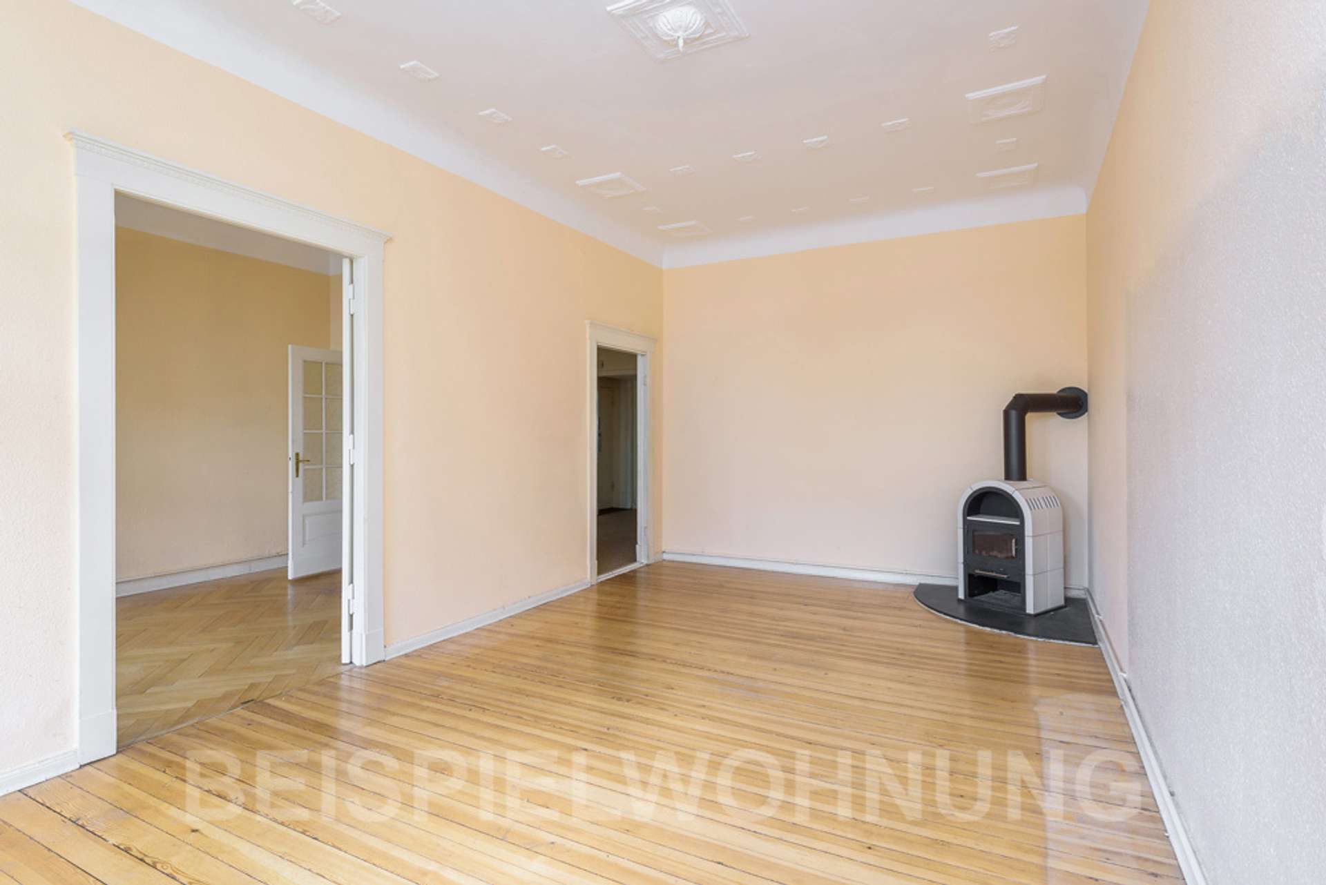 Wohnzimmer Ofen  Beispielwohnung