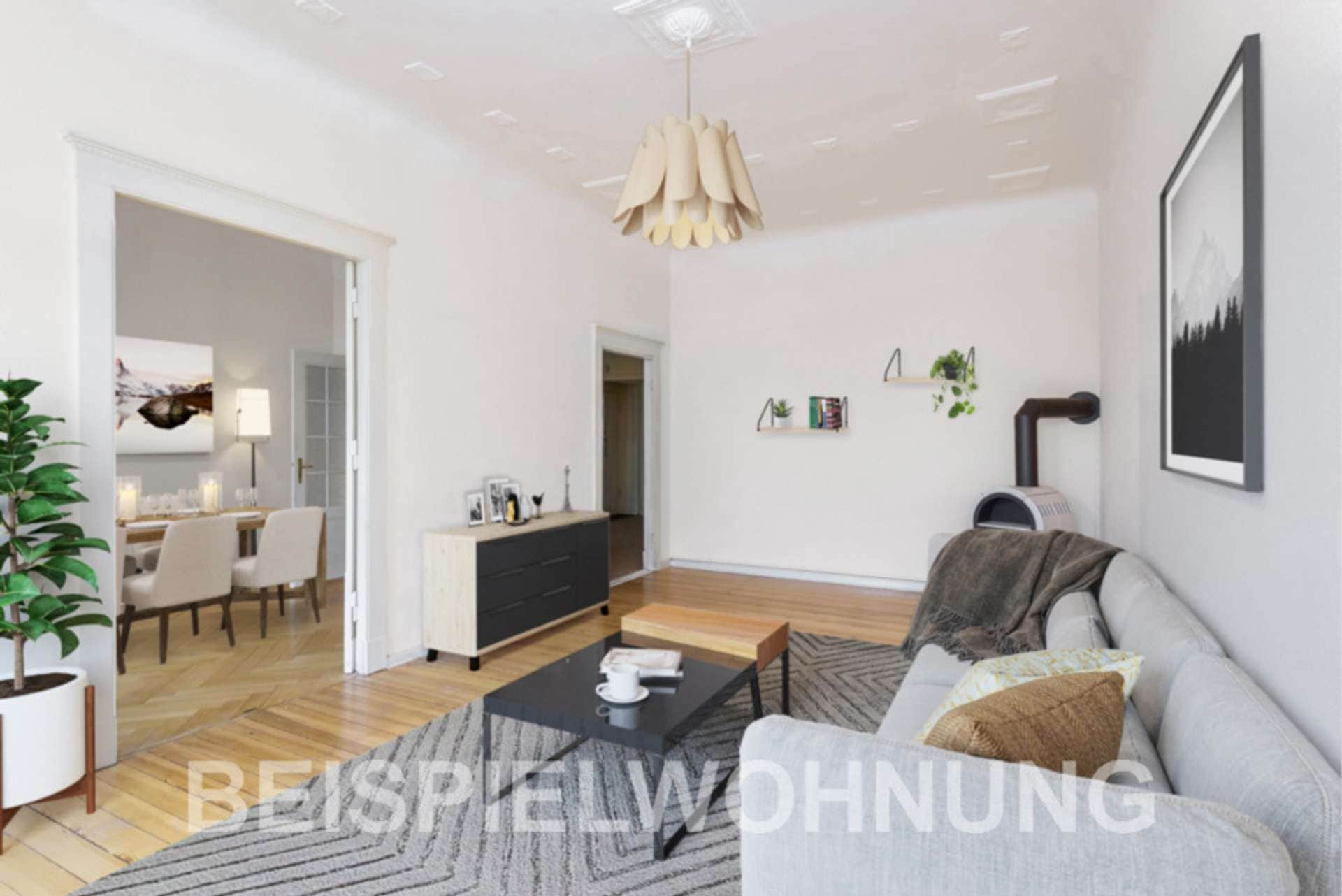 Wohnzimmer Möblierungs-Visualsieung